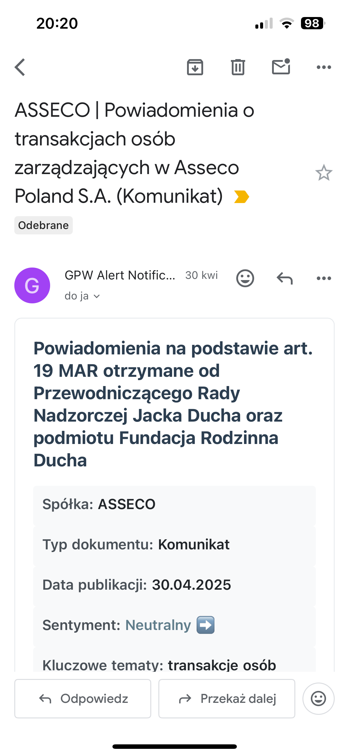 Przykład alertu 3