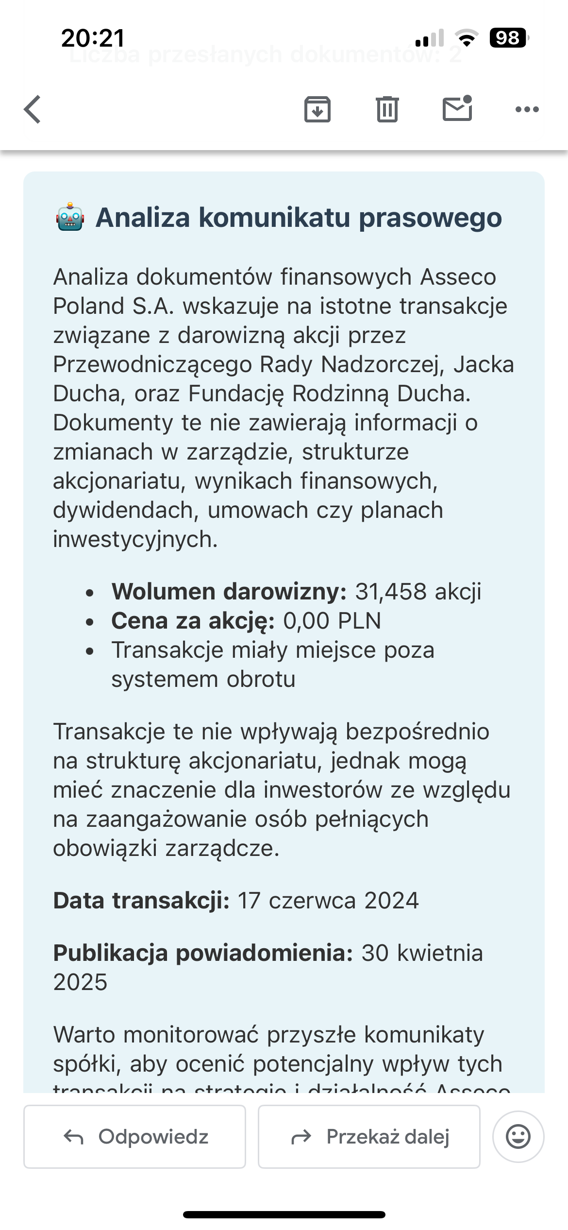 Przykład alertu 3