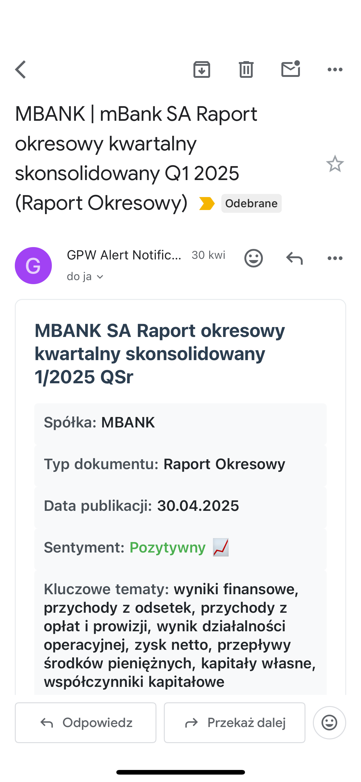 GpwAlert.com Screenshot 1