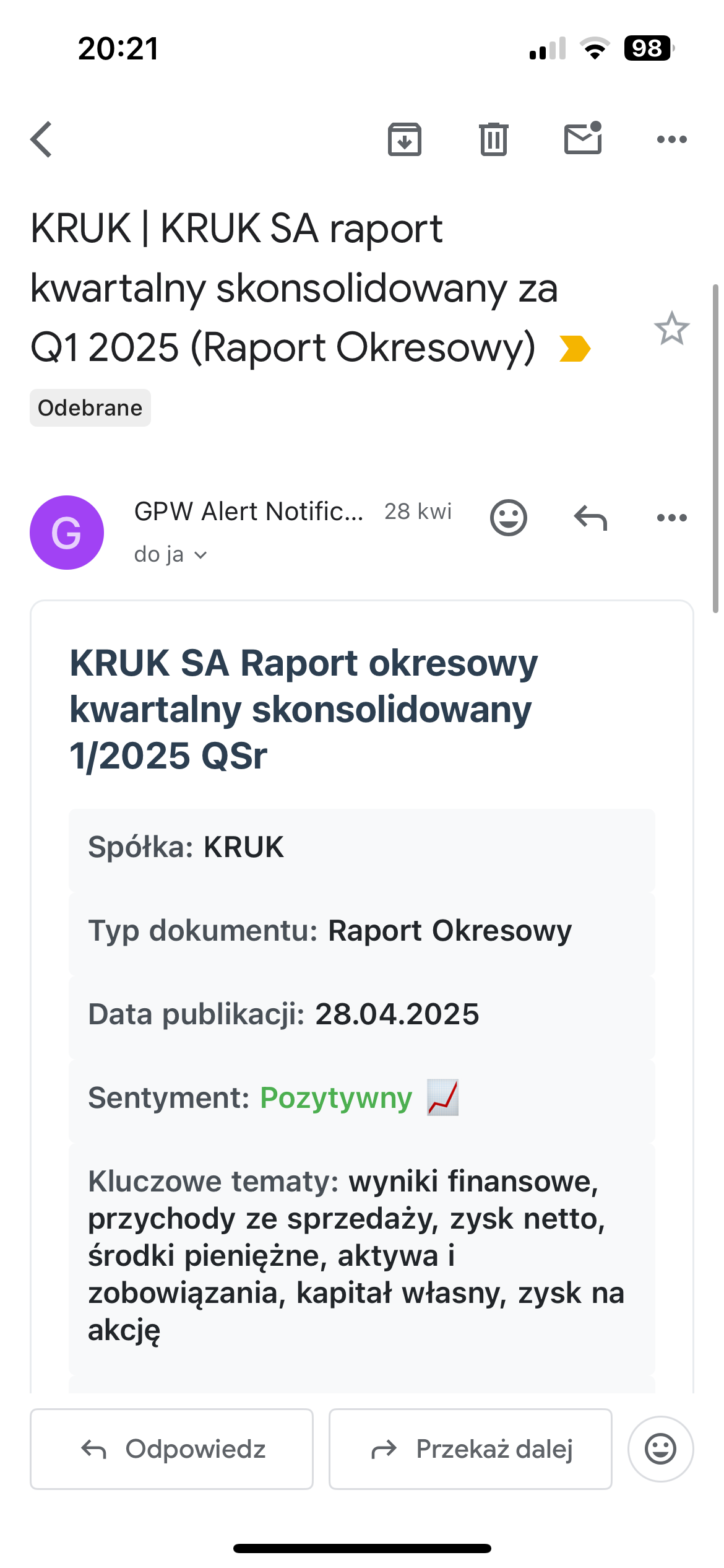 Przykład alertu 3