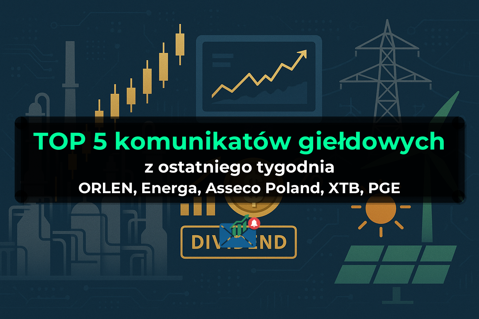 TOP 5 komunikatów giełdowych z ostatniego tygodnia (ORLEN, Energa, Asseco Poland, XTB, PGE) - Tydzień 13/2026