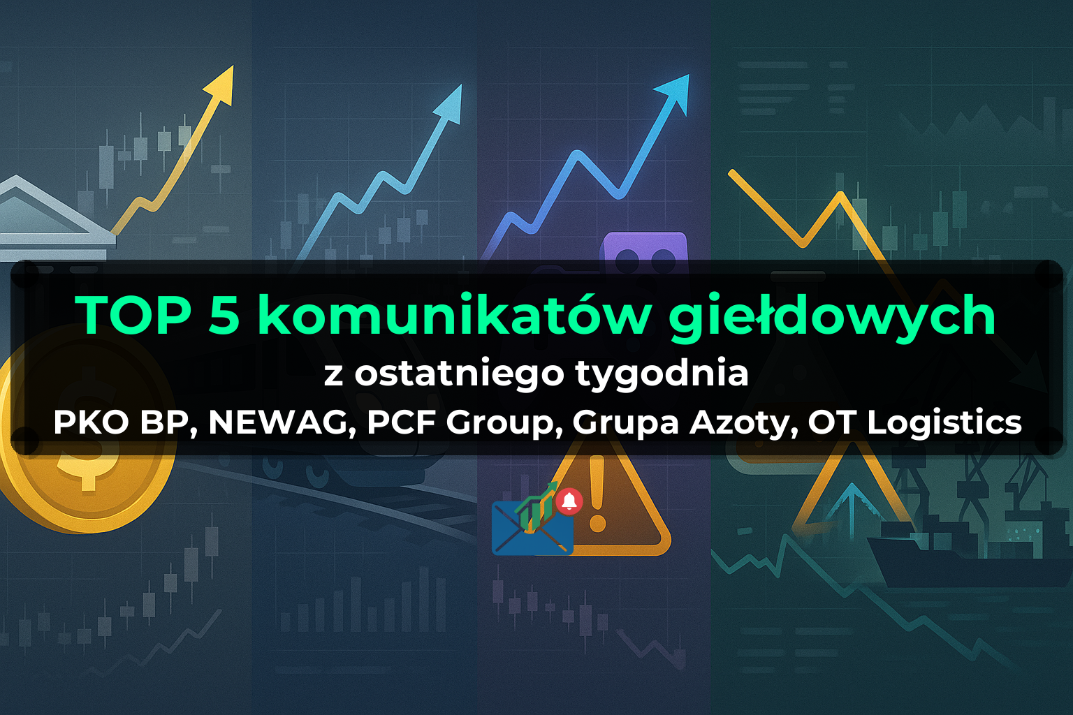 TOP 5 komunikatów giełdowych z ostatniego tygodnia (PKO BP, NEWAG, PCF Group, Grupa Azoty, OT Logistics) - Tydzień 16/2026