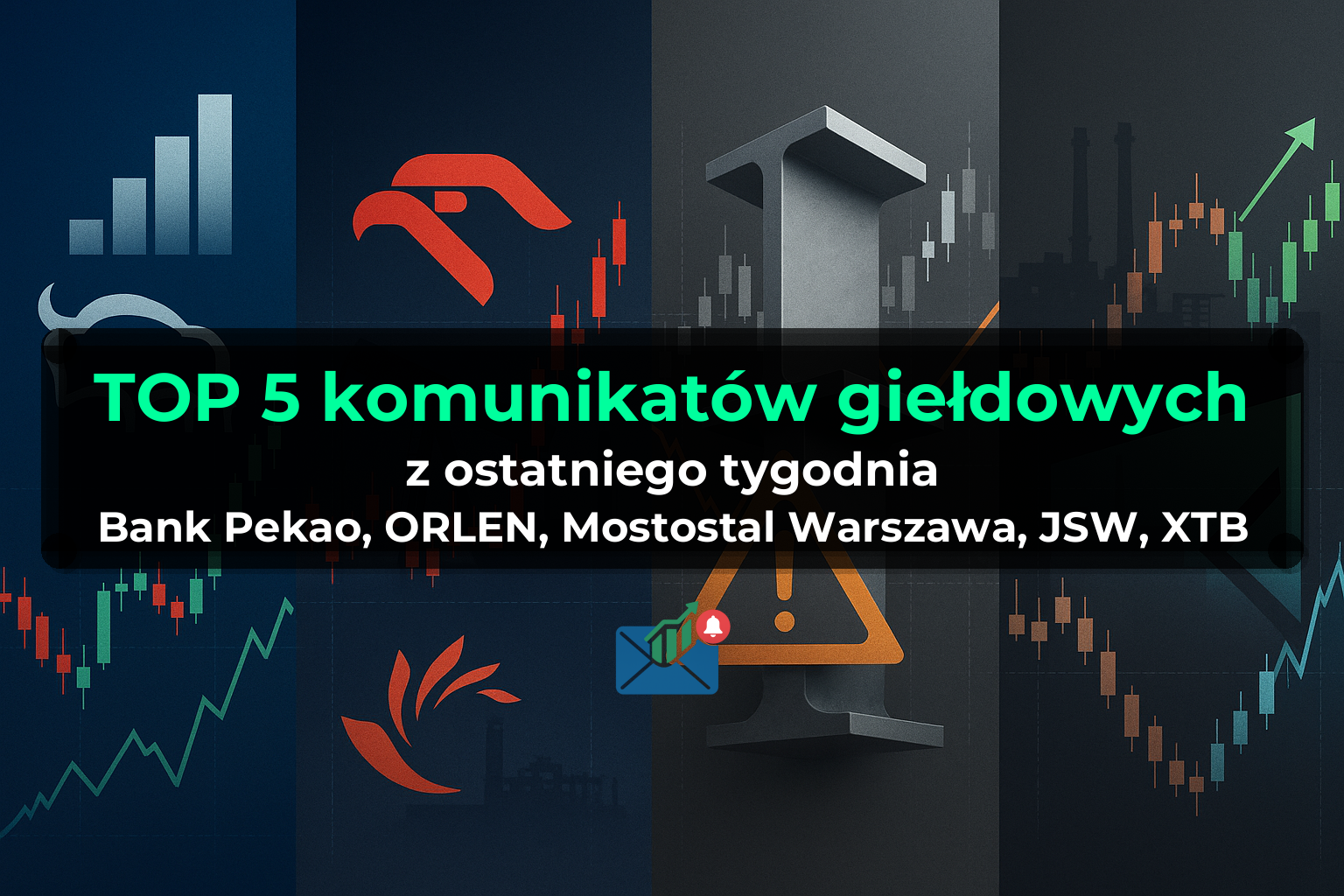 TOP 5 komunikatów giełdowych z ostatniego tygodnia (Bank Pekao, ORLEN, Mostostal Warszawa, JSW, XTB) - Tydzień 17/2026
