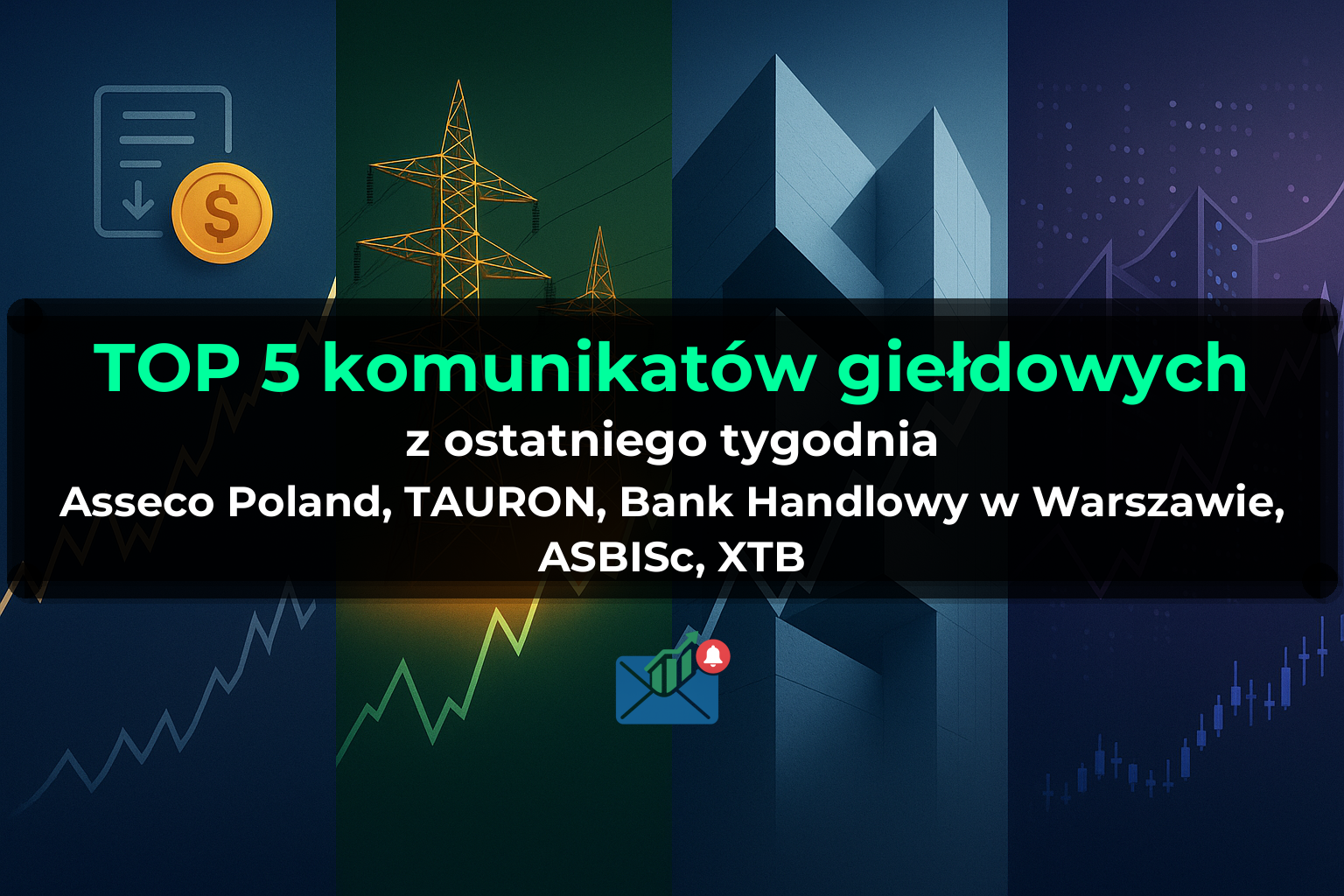 TOP 5 komunikatów giełdowych z ostatniego tygodnia (Asseco Poland, TAURON, Bank Handlowy w Warszawie, ASBISc, XTB) - Tydzień 18/2026