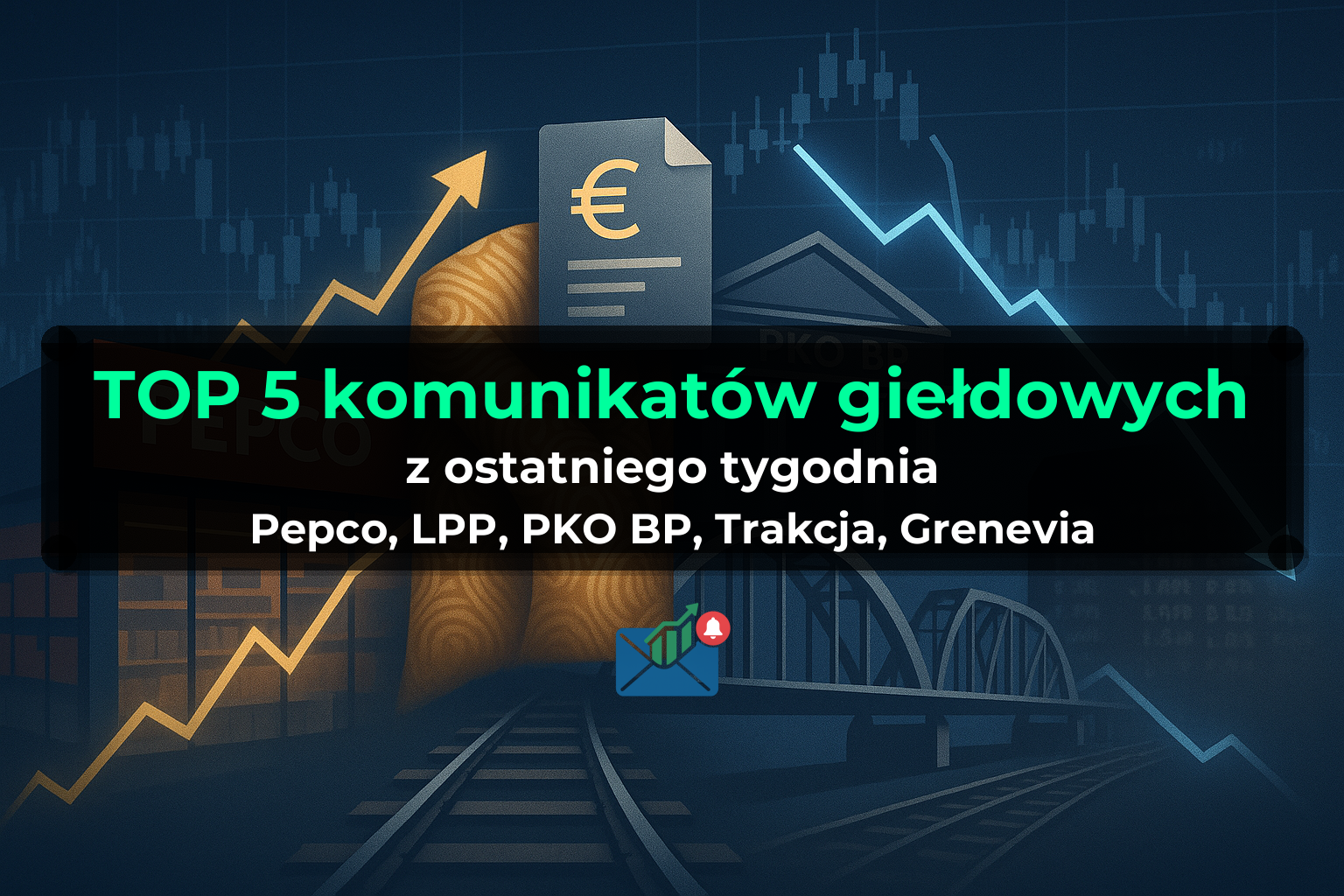 TOP 5 komunikatów giełdowych z ostatniego tygodnia (Pepco, LPP, PKO BP, Trakcja, Grenevia) - Tydzień 27/2026