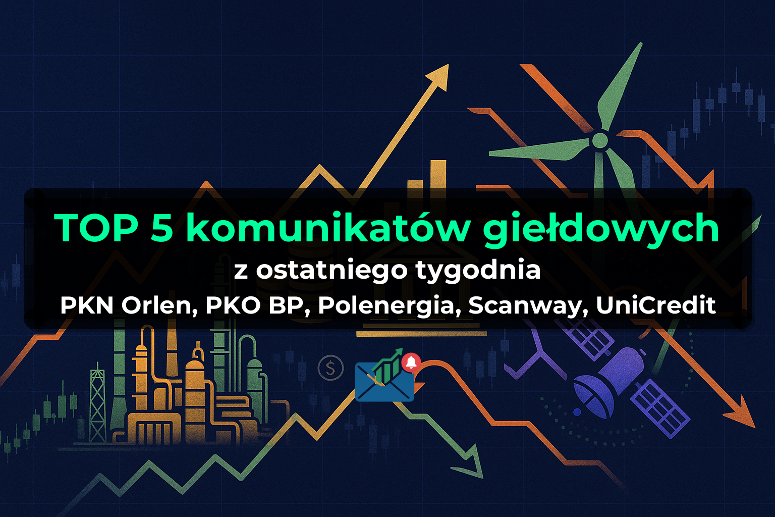 TOP 5 komunikatów giełdowych z ostatniego tygodnia (PKN Orlen, PKO BP, Polenergia, Scanway, UniCredit) - Tydzień 29/2026
