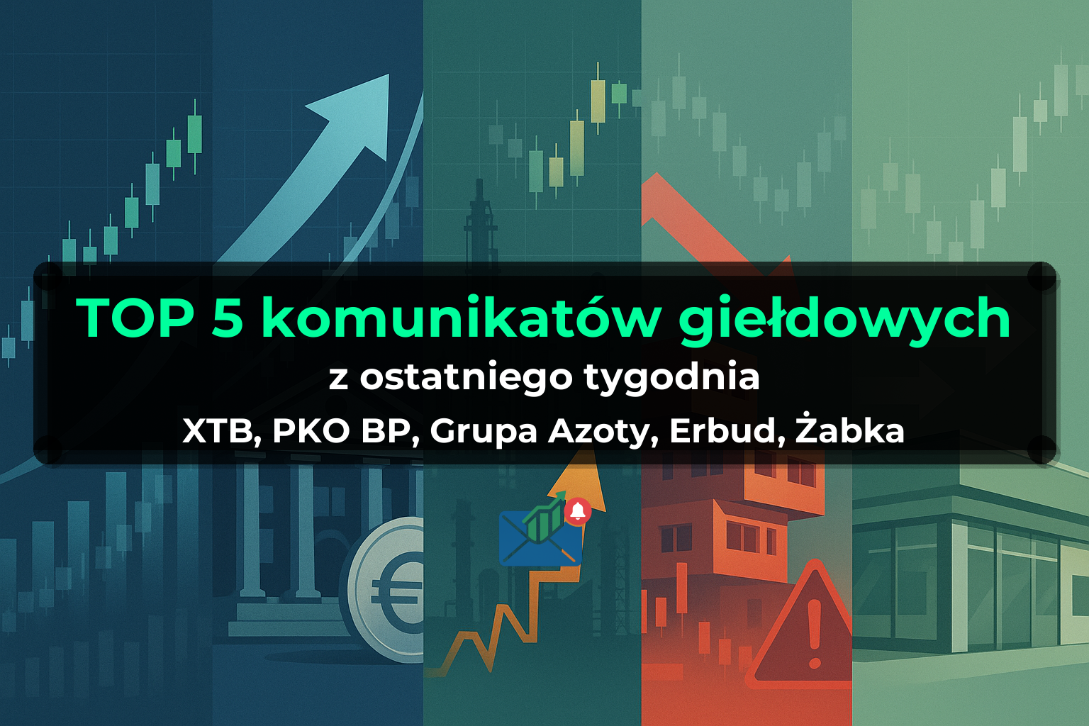 TOP 5 komunikatów giełdowych z ostatniego tygodnia (XTB, PKO BP, Grupa Azoty, Erbud, Żabka) - Tydzień 34/2026