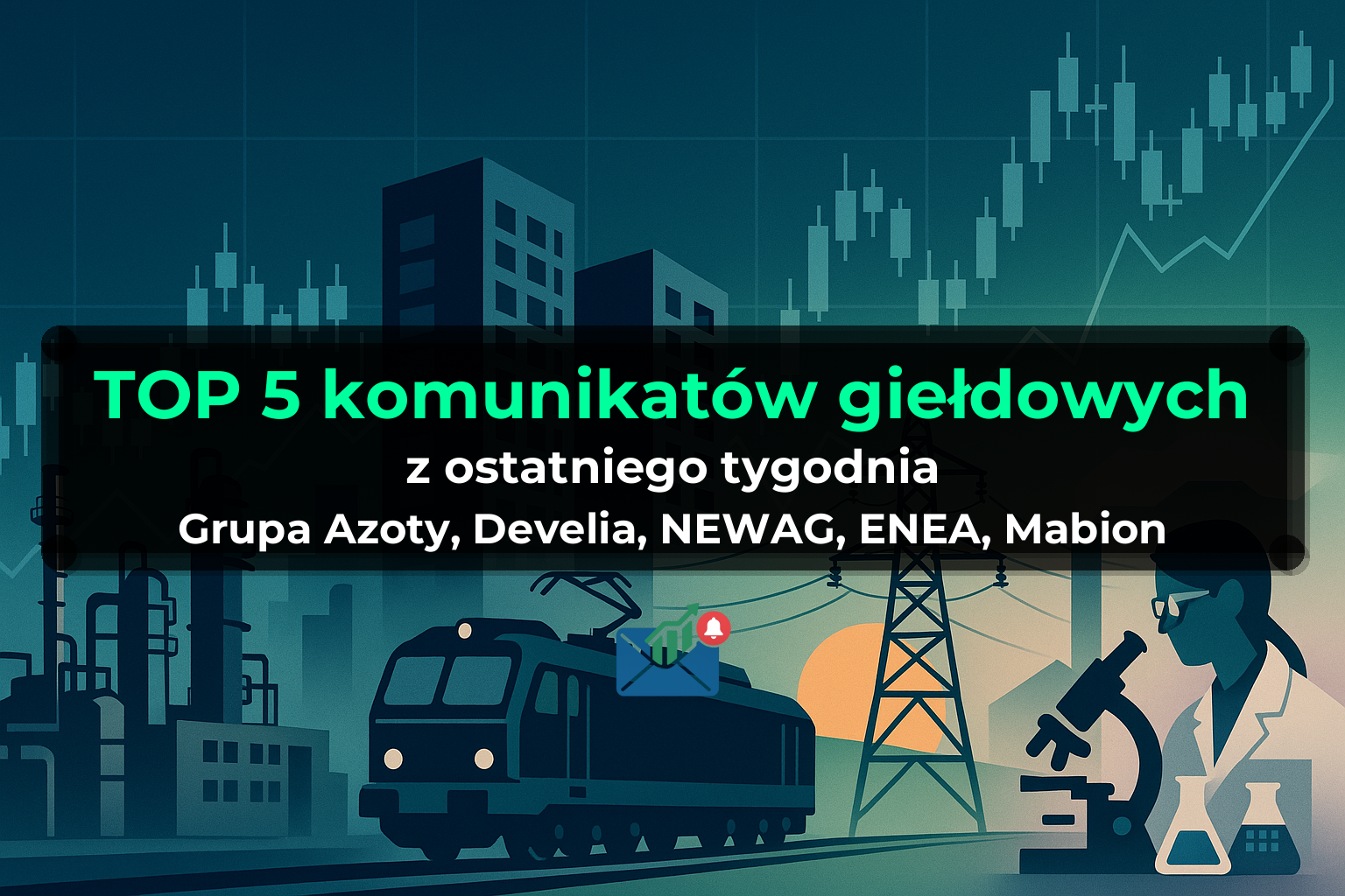 TOP 5 komunikatów giełdowych z ostatniego tygodnia (Grupa Azoty, Develia, NEWAG, ENEA, Mabion) - Tydzień 36/2026
