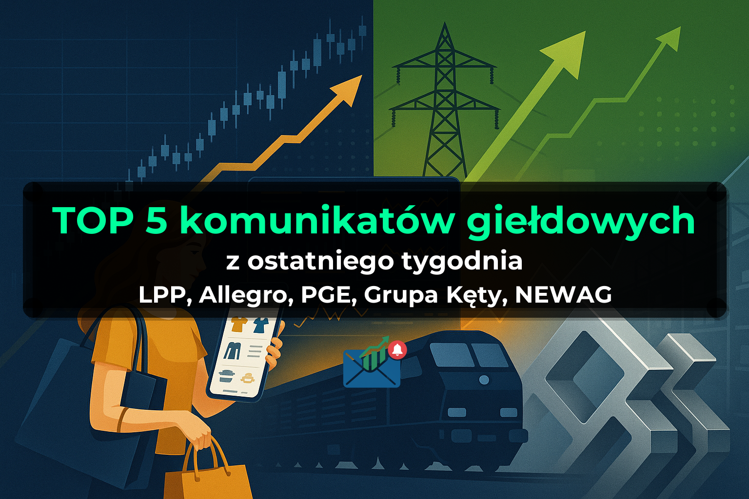 TOP 5 komunikatów giełdowych z ostatniego tygodnia (LPP, Allegro, PGE, Grupa Kęty, NEWAG) - Tydzień 37/2026