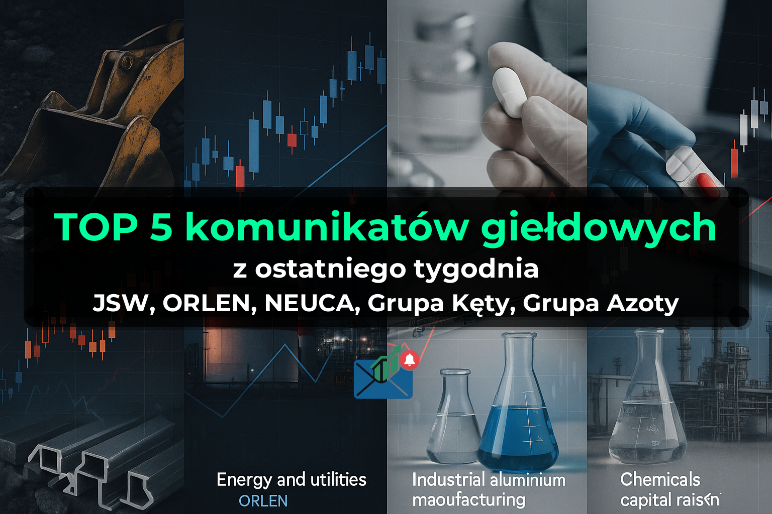 TOP 5 komunikatów giełdowych z ostatniego tygodnia (JSW, ORLEN, NEUCA, Grupa Kęty, Grupa Azoty) - Tydzień 38/2026